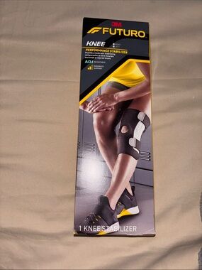 Futuro Black Knee Performance Stabilizer with Yellow Accent